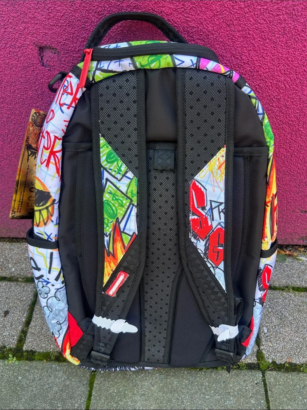 Sprayground Red, Yellow & Green Graffiti Backpack